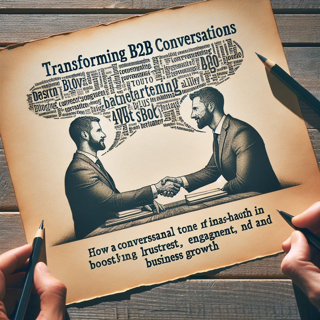 Transform B2B Conversations: How a Conversational Tone in B2B Writing Boosts Trust, Engagement, and Business Growth Transform B2B Conversations: How a Conversational Tone in B2B Writing Boosts Trust, Engagement, and Business Growth