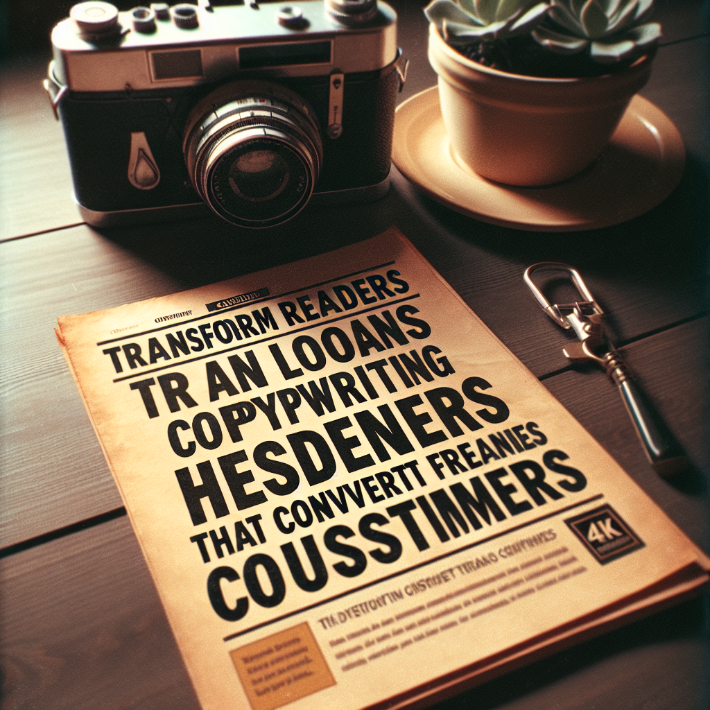 Transform Readers into Loyal Customers with Copywriting Headlines That Convert Readers into Customers Transform Readers into Loyal Customers with Copywriting Headlines That Convert Readers into Customers