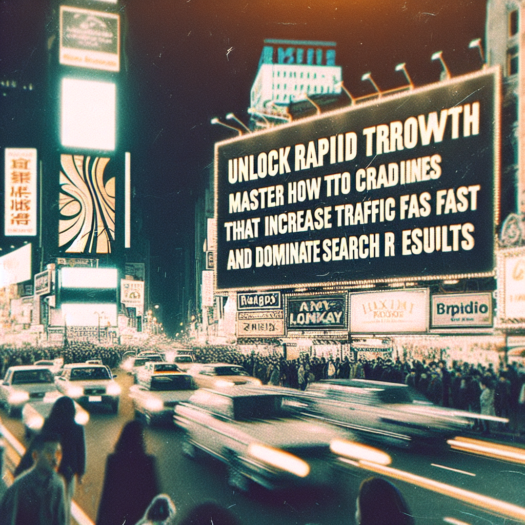 Unlock Rapid Traffic Growth: Master How to Create Headlines That Increase Traffic Fast and Dominate Search Results