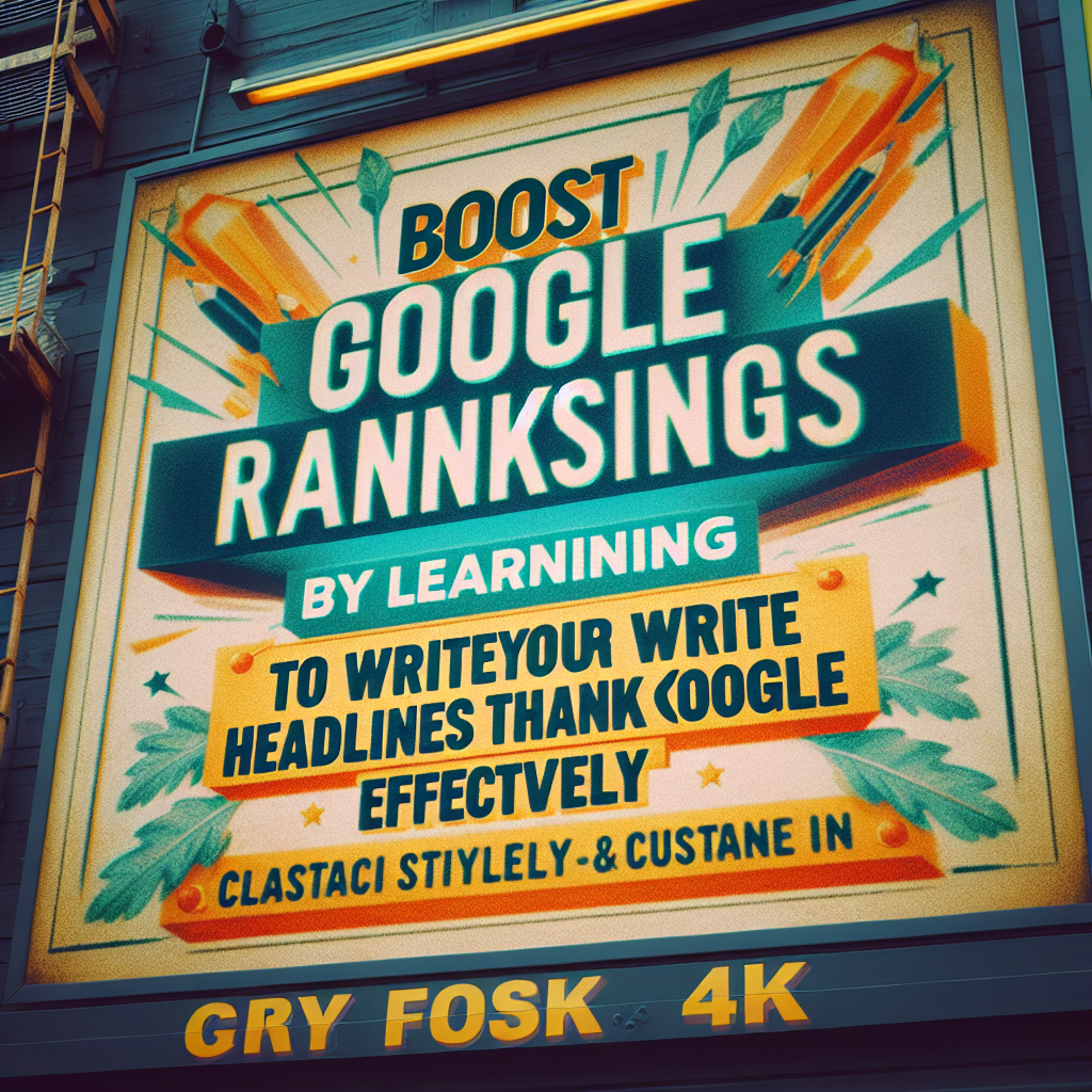 Boost Your Google Rankings by Learning How to Write Headlines That Rank on Google Effectively Boost Your Google Rankings by Learning How to Write Headlines That Rank on Google Effectively