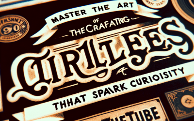 Master the Art of Crafting Titles That Spark Curiosity: A Guide on How to Create Curiosity in YouTube Titles