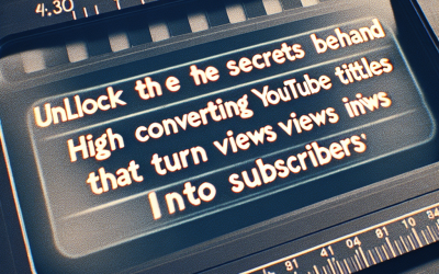 Unlock the Secrets Behind High Converting YouTube Titles That Turn Views into Subscribers