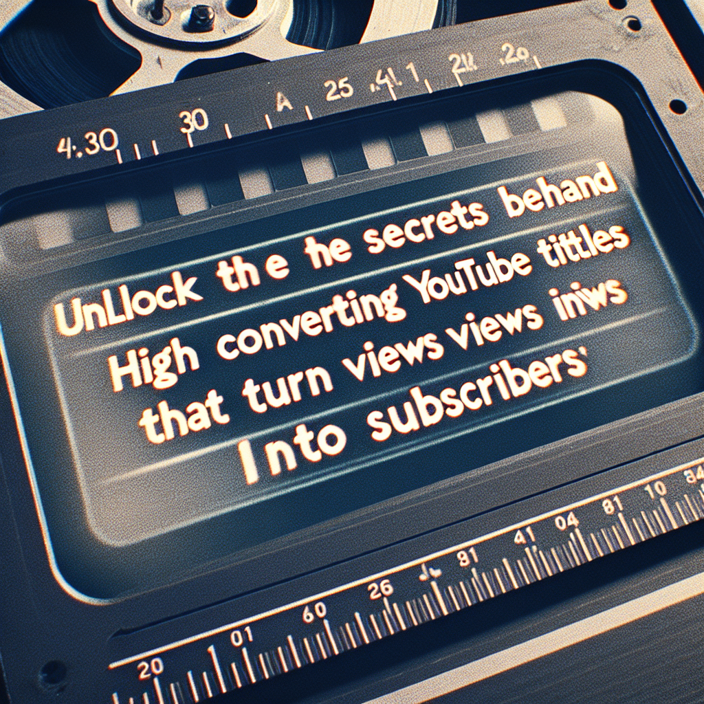 Unlock the Secrets Behind High Converting YouTube Titles That Turn Views into Subscribers