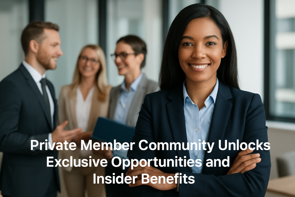 Private Member Community Unlocks Exclusive Opportunities and Insider Benefits private member community